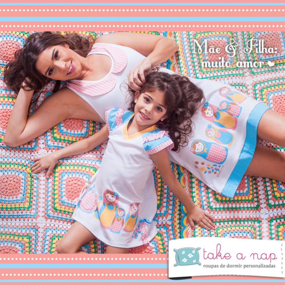 Women Nightgown Matryoshka Print. Sleepwear